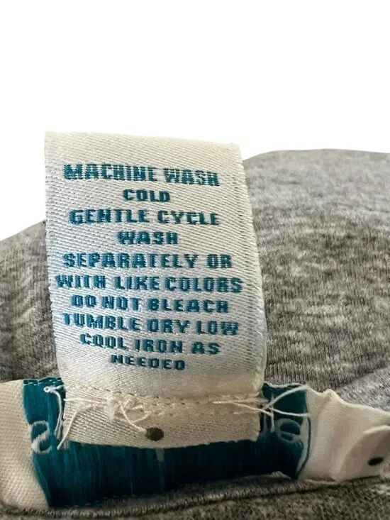 Sundance Boho Henley Top L Gray Southwest Cuffs Soft Cotton Serenity - Picture 7 of 11